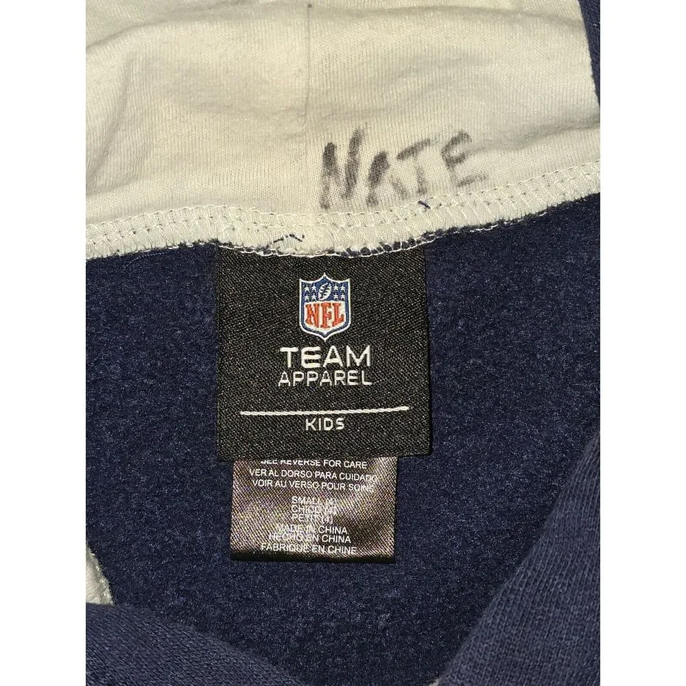 Los Angeles Rams Boys Sz 4 Pullover‎ Hoodie Fleece NFL Navy White Logo Football
